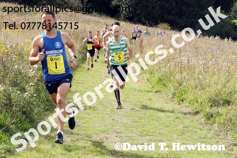 Senior mens relay 2019 Sunderland Harriers Open Cross Country. Photo:  David T. Hewitson/Sports for All Pics